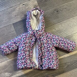 Carter's Pink Floral Puffer Jacket